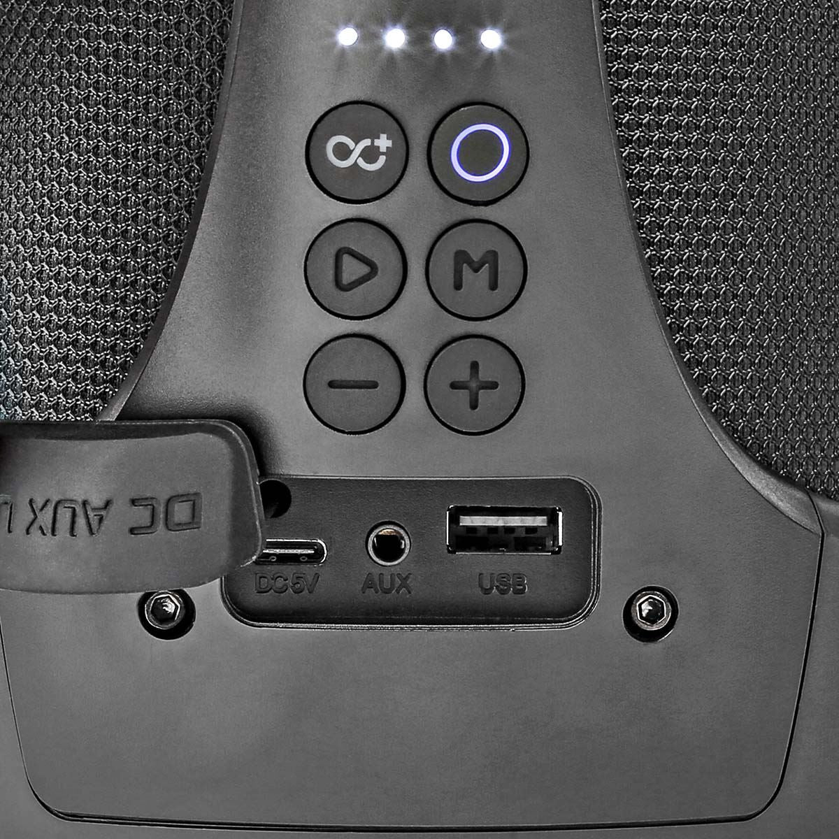 Nedis Bluetooth® Party Boombox | 6 hrs | 2.0 | 150 W | Media playback: AUX / USB | IPX5 | Linkable | Carrying handle | Party lights | Black