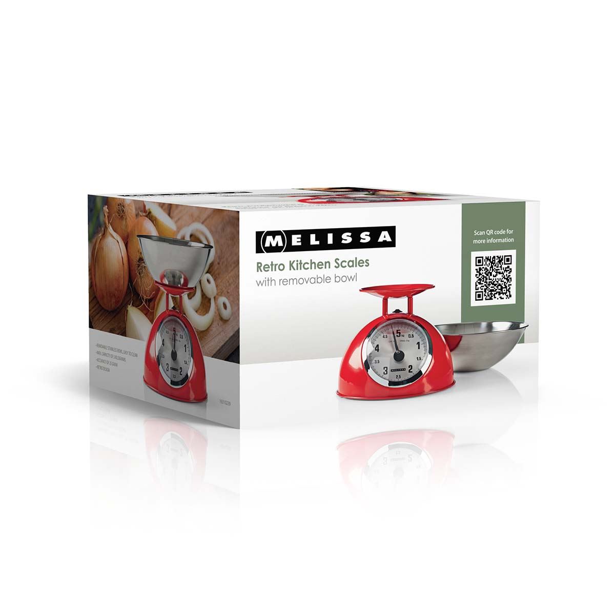 MELISSA Retro Traditional Vintage Metal Mechanical Weight Baking 5kg Kitchen Scale Red