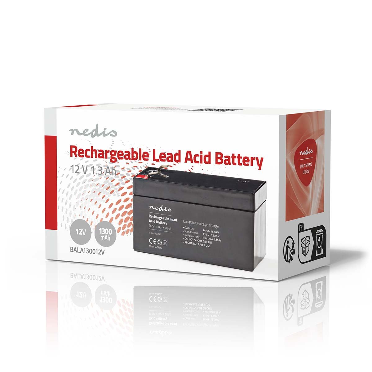 Nedis Battery | Lead-Acid | Rechargeable | 12 V | 1300 mAh