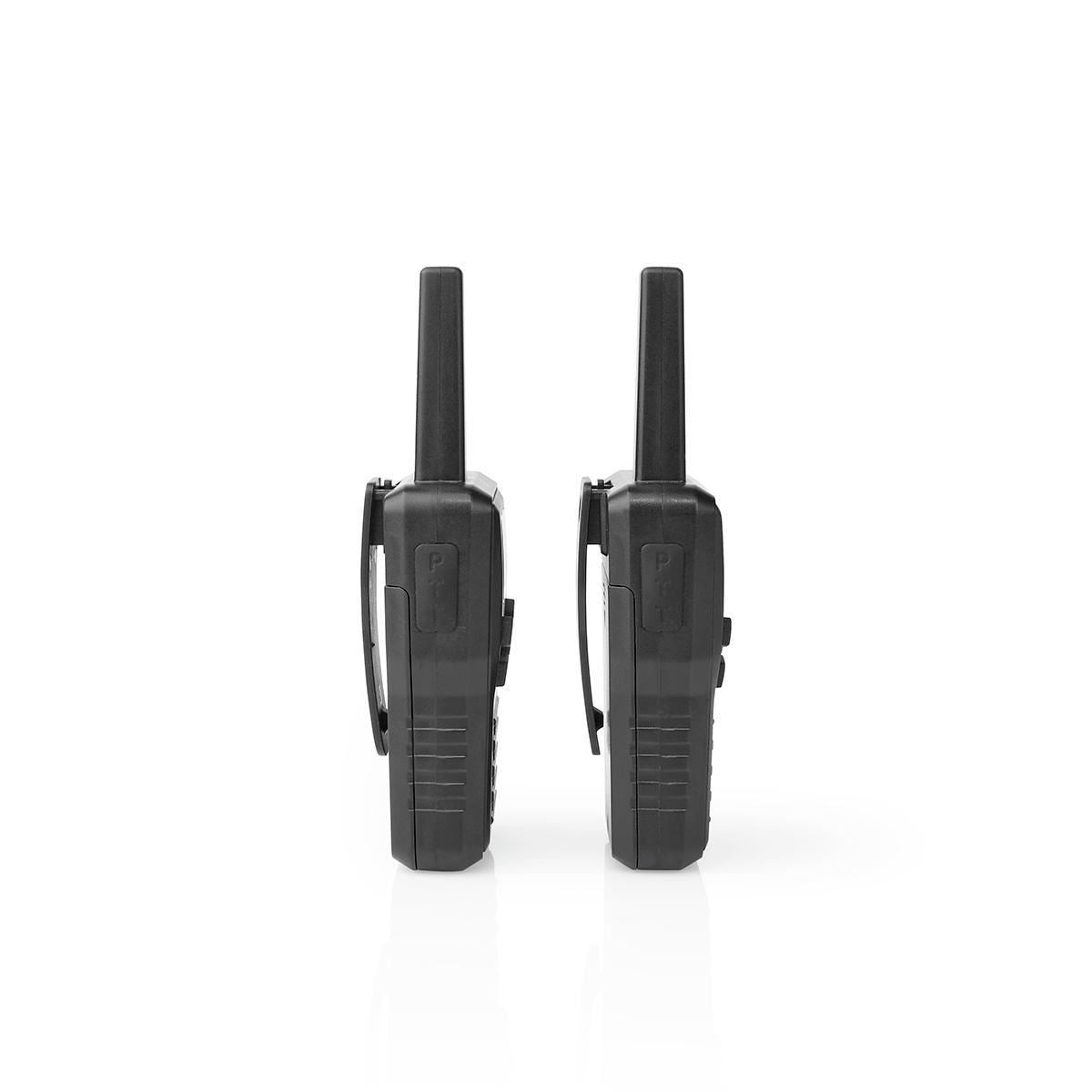 Nedis Walkie Talkies for Adults Long Range Two Way Radios - PMR Walky Talky PTT VOX Easy to Use 8 Ch | 10km | 6 Hour | Charge Base| Black