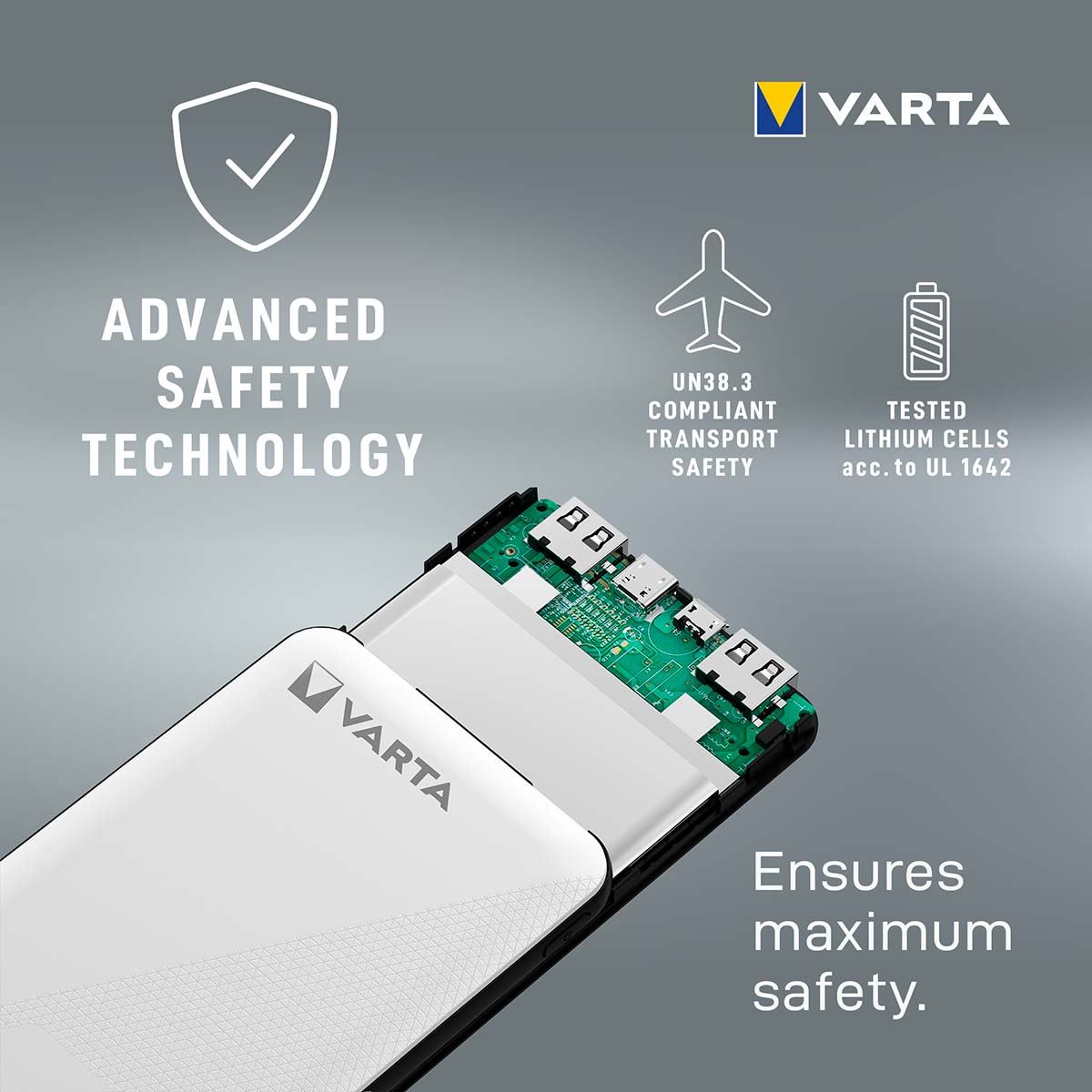 Varta Powerbank Energy | 5000 mAh | Output connection: 2x USB-A / 1x USB-C™