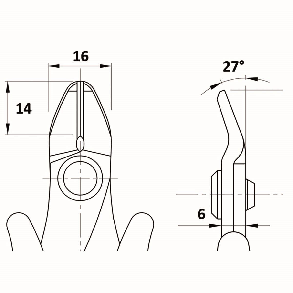 Piergiacomi Very strong flush cutter for jewellery making and rubber seal cutting