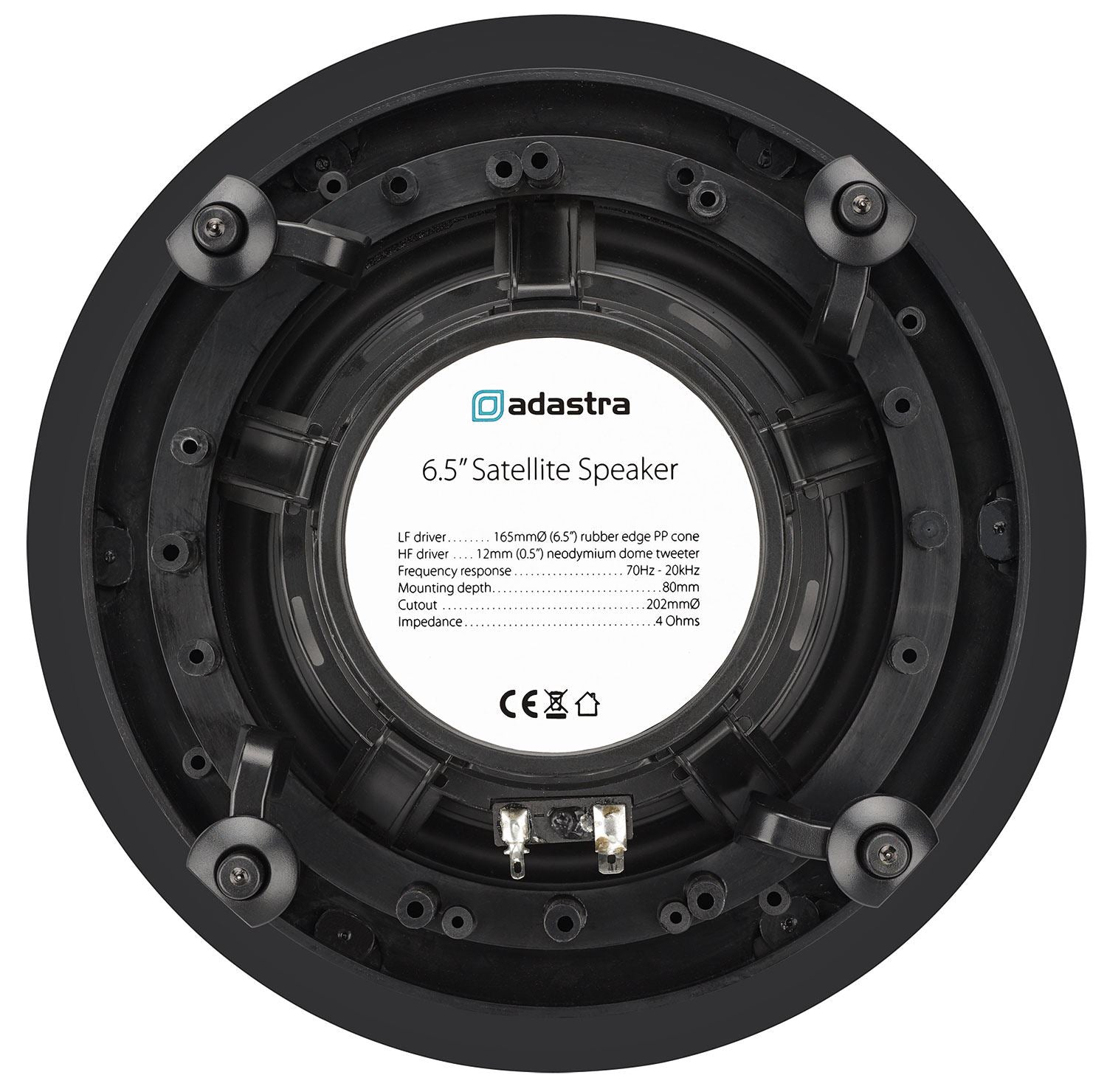 Adastra BCS65S Bluetooth 6.5" Ceiling Speakers Set (Pair) Active + Passive with Switchable Bluetooth Connection