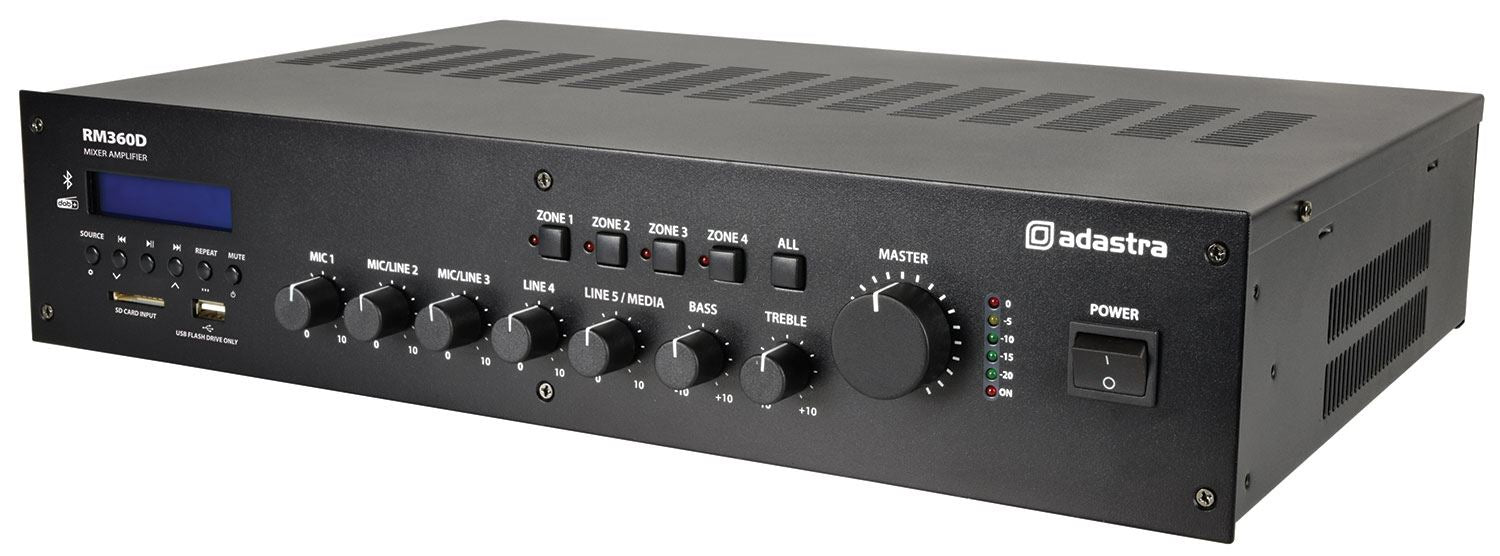 Adastra RM360D 360w Mixer Amplifier100V with Bluetooth & DAB+