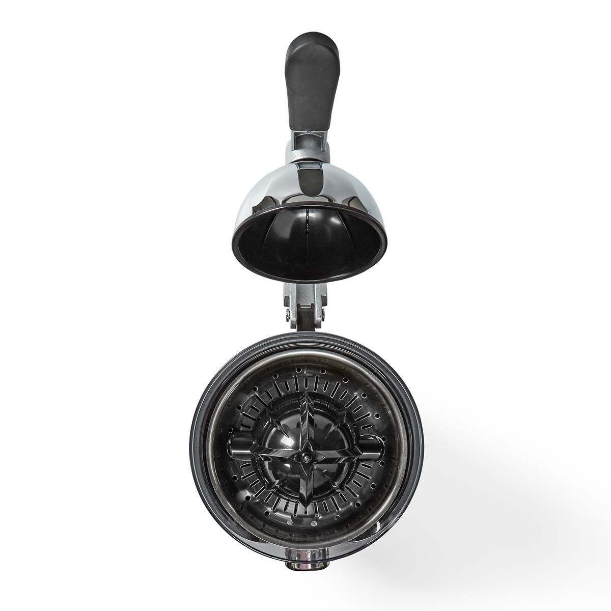 Nedis Electric Citrus Press Juicer Squeezer, 100W Motor, with 2 x Interchangeable Cones, and Anti-Drip Easy Pour Spout