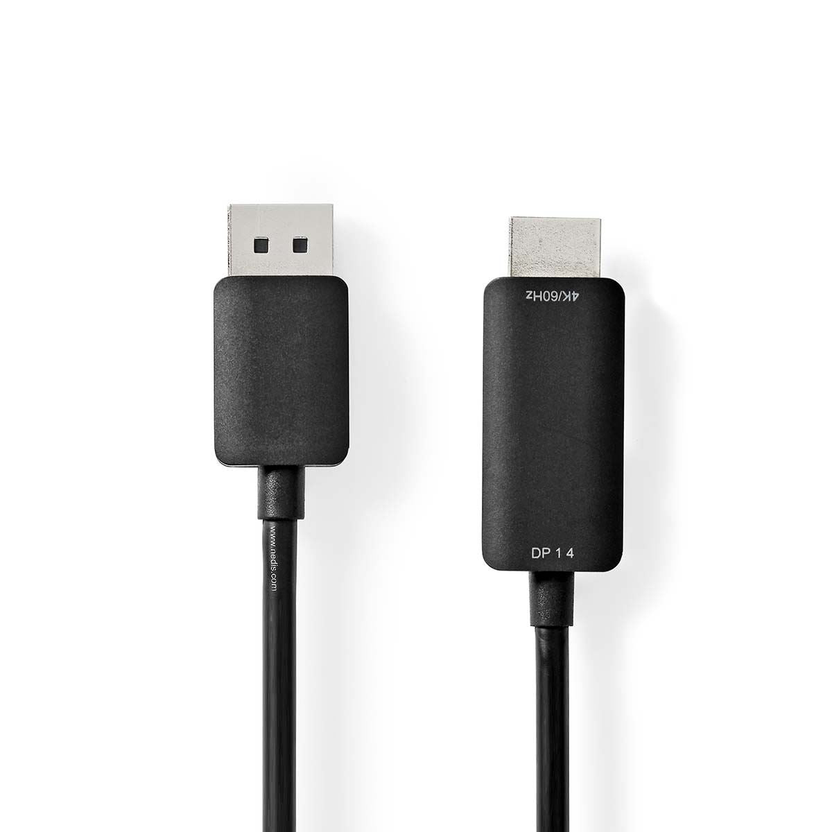 Nedis DisplayPort Cable | DisplayPort Male | HDMI™ Connector | 4K@60Hz | Nickel Plated | 2.00 m | Round | PVC | Black | Box