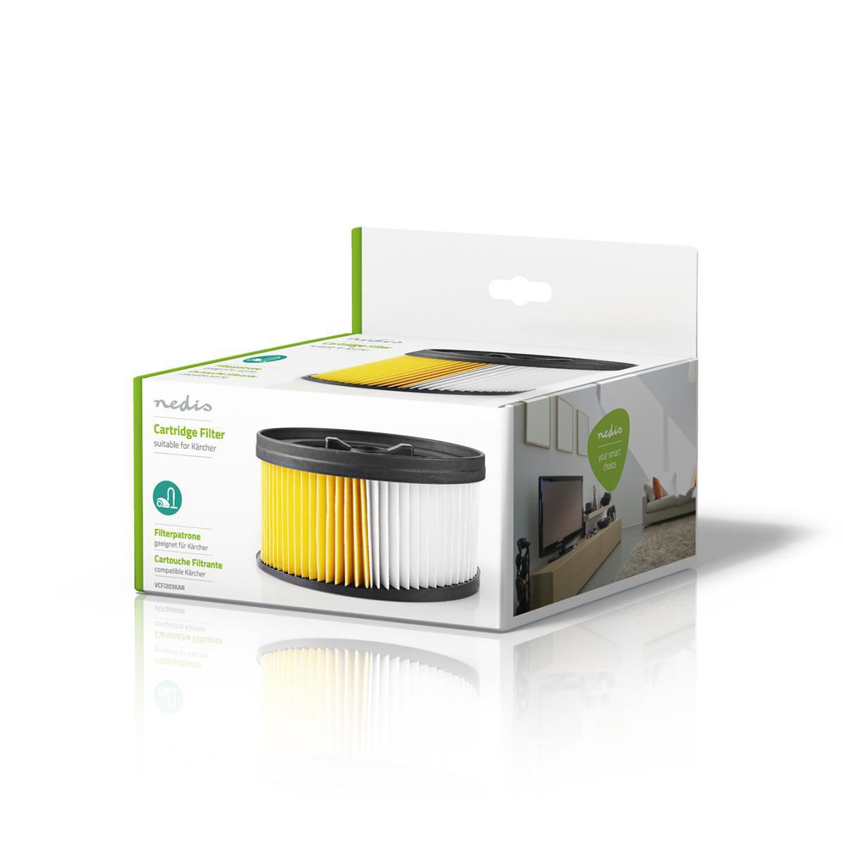 Nedis Vacuum Cleaner Cartridge Filter | Replacement for: Kärcher | WD 4 / WD 5 | Cartridge Filter