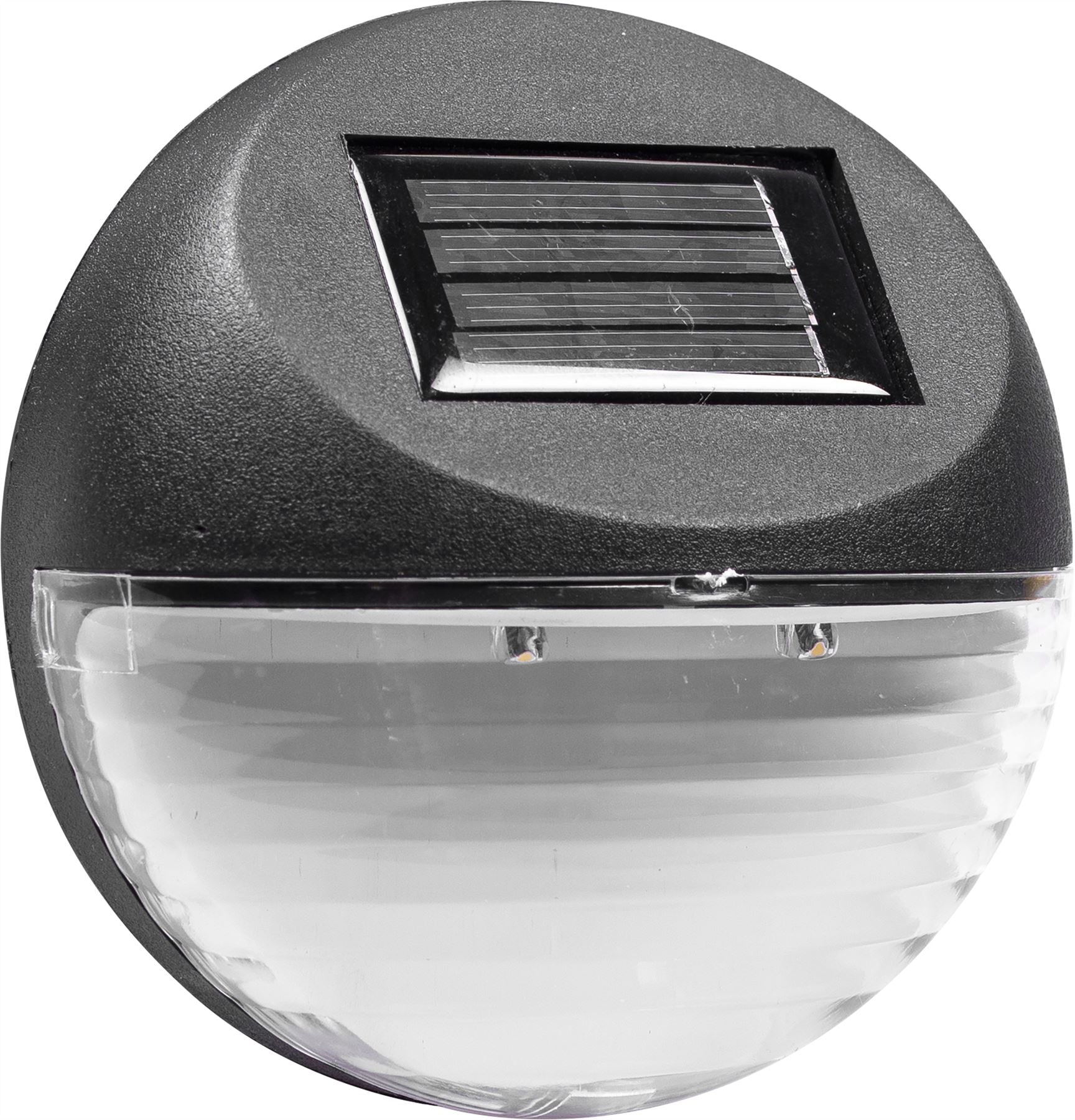 Outdoor Solar Powered Fence Wall Light with 2 x Warm White LED's for Garden and Patio