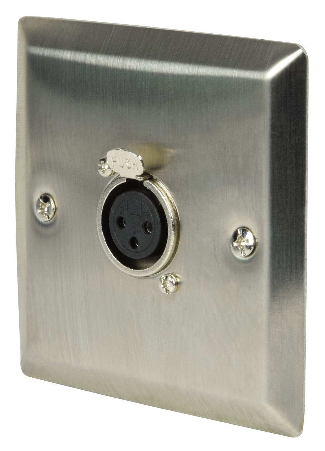Av:link Steel Wallplate with XLR Socket