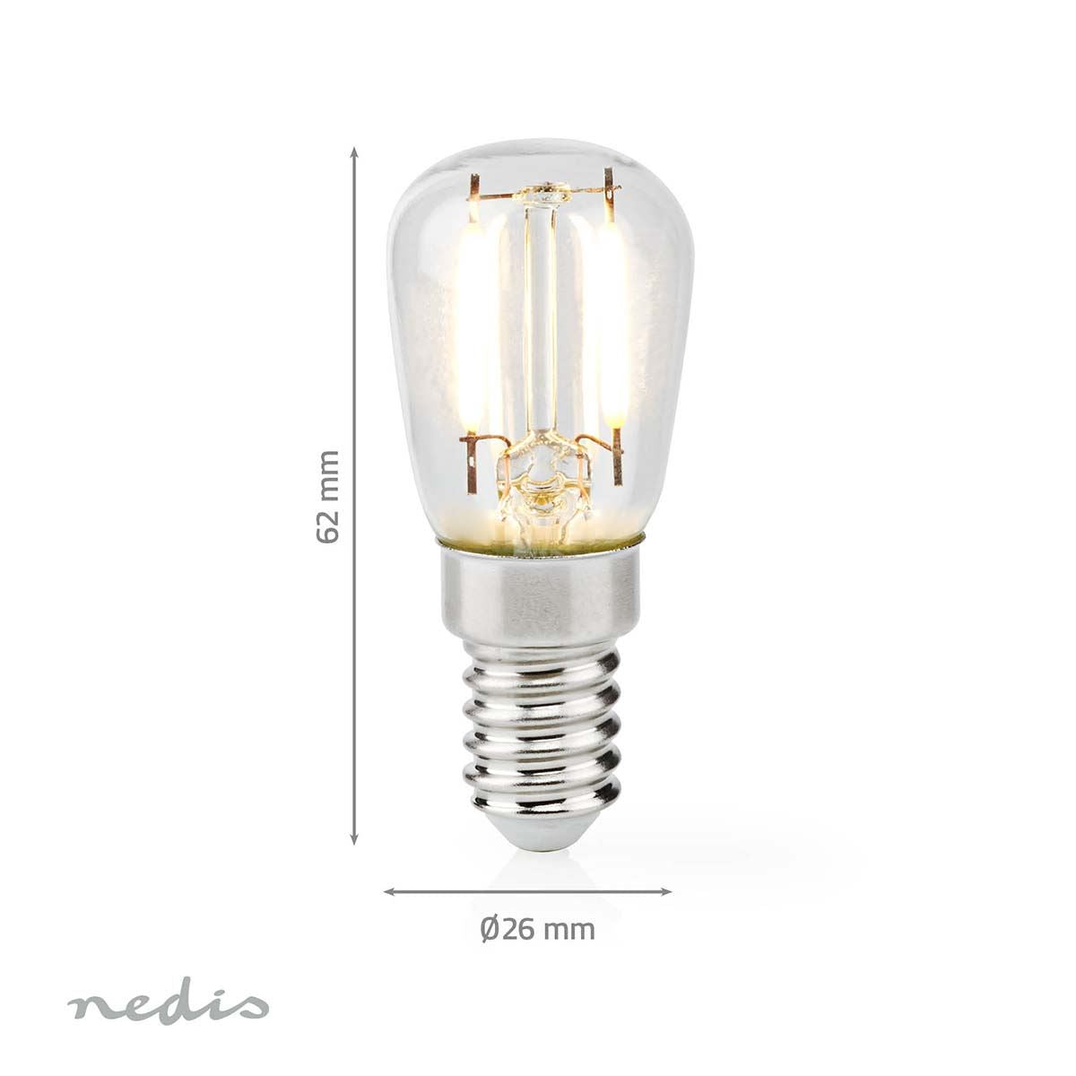 Nedis Replacement Refrigerator Bulb | LED | E14 | 2 W | T26