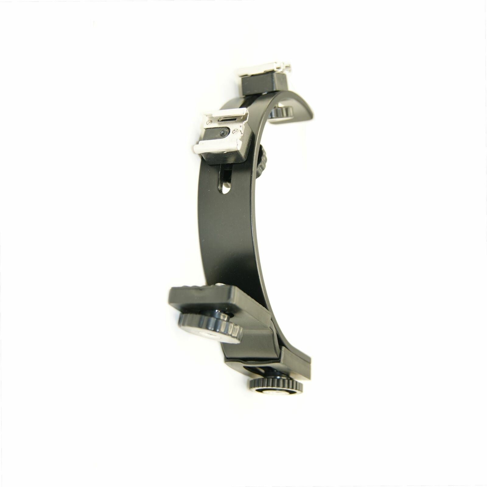 Ex-Pro C Shape Curved Dual Hot-Shoe/LED Light mount bracket for DSLR, Camcorders and DV Cameras