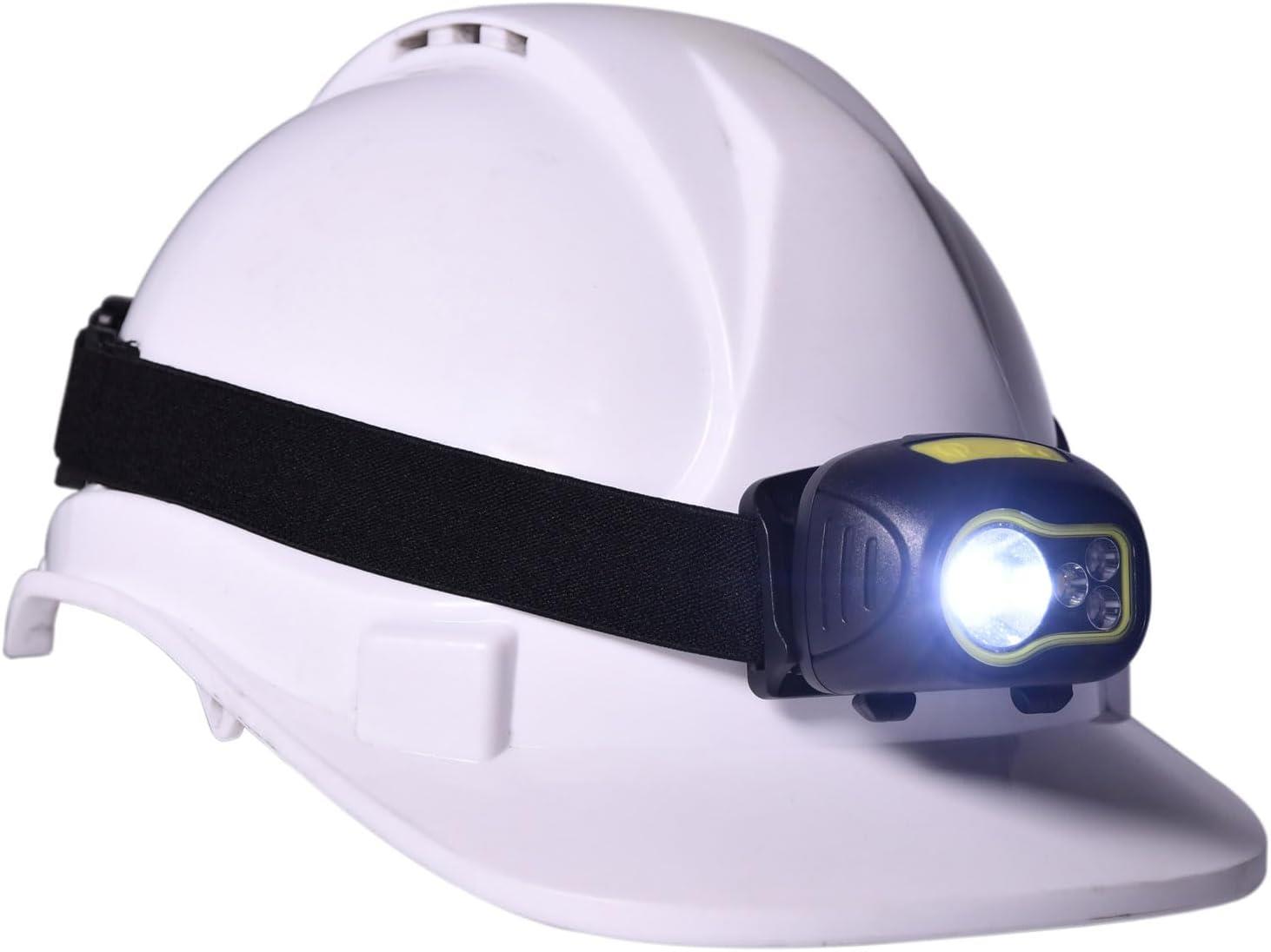 Mercury LED Head Torch Bright & Battery Operated Headlamp with Red & Green Lights, 3 Modes, Lightweight & Weatherproof – Ideal for Camping, Hiking & DIY