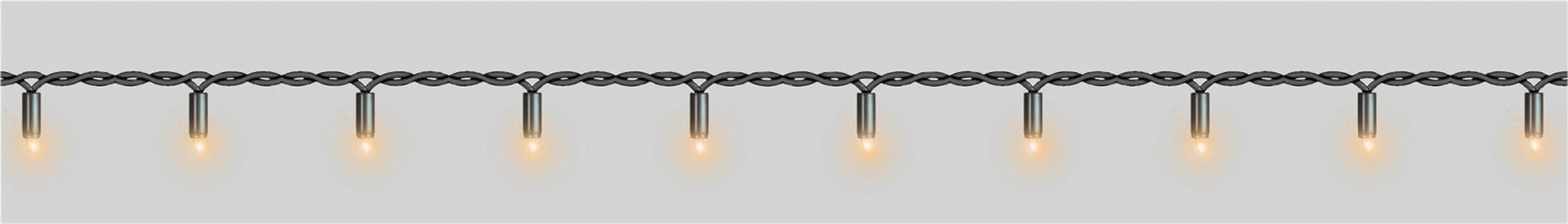 5m Easy-Connect Copper Gold 40 LED String Lights With Interconnectable Black Rubber Cable