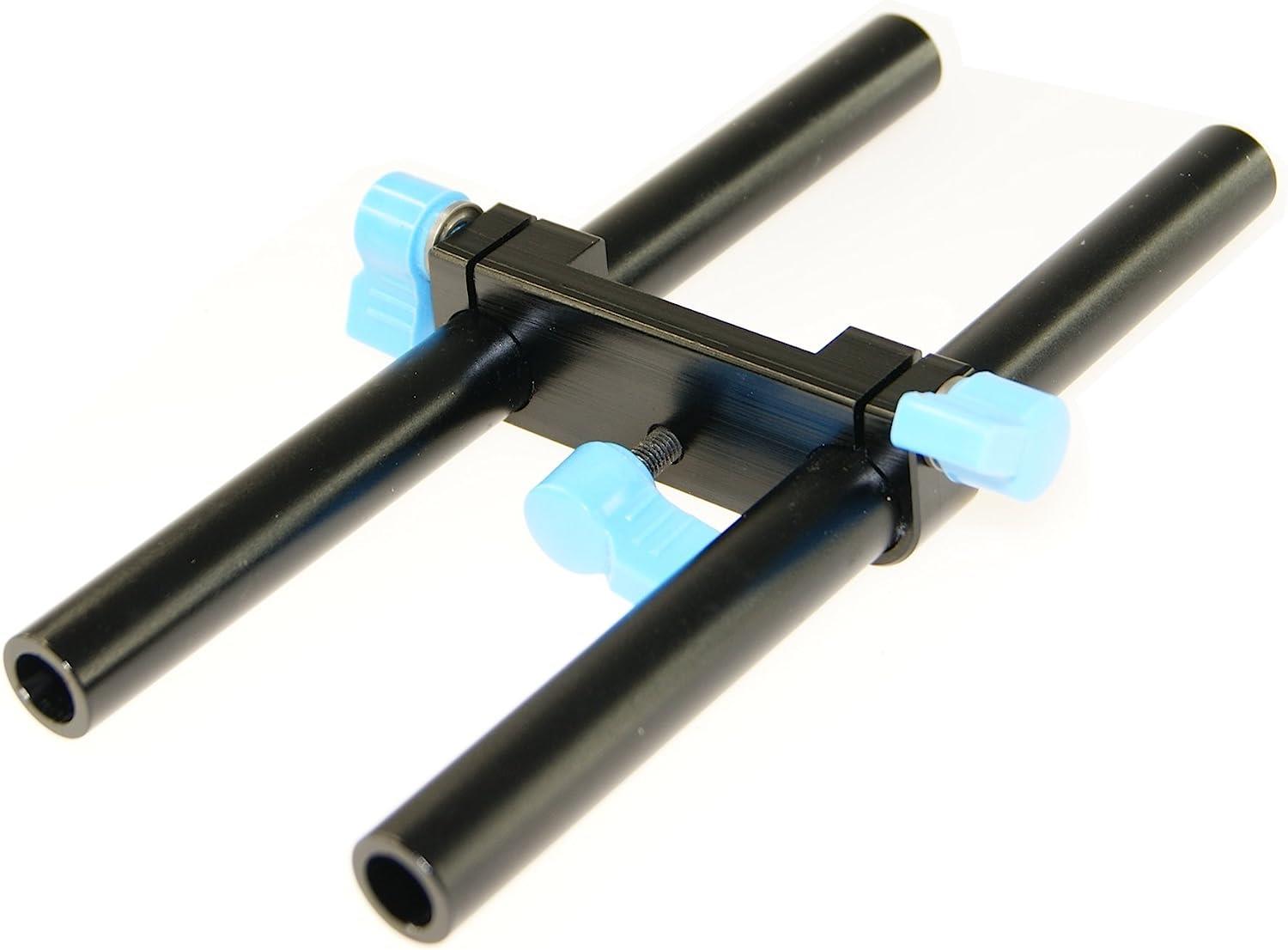 Ex-Pro DSLR Focus 5D2 5D3 Rig Rail System 15mm/280mm Rod Rig support with adjustable mount plate 1/4" & 3/8"