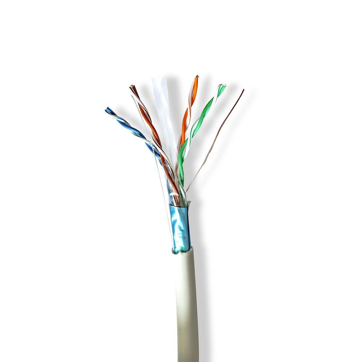 Nedis Network Cable Roll | CAT6 | Stranded | F/UTP | Bare Copper | 305.0 m | Indoor | Round | LSZH | Grey | Pull Box