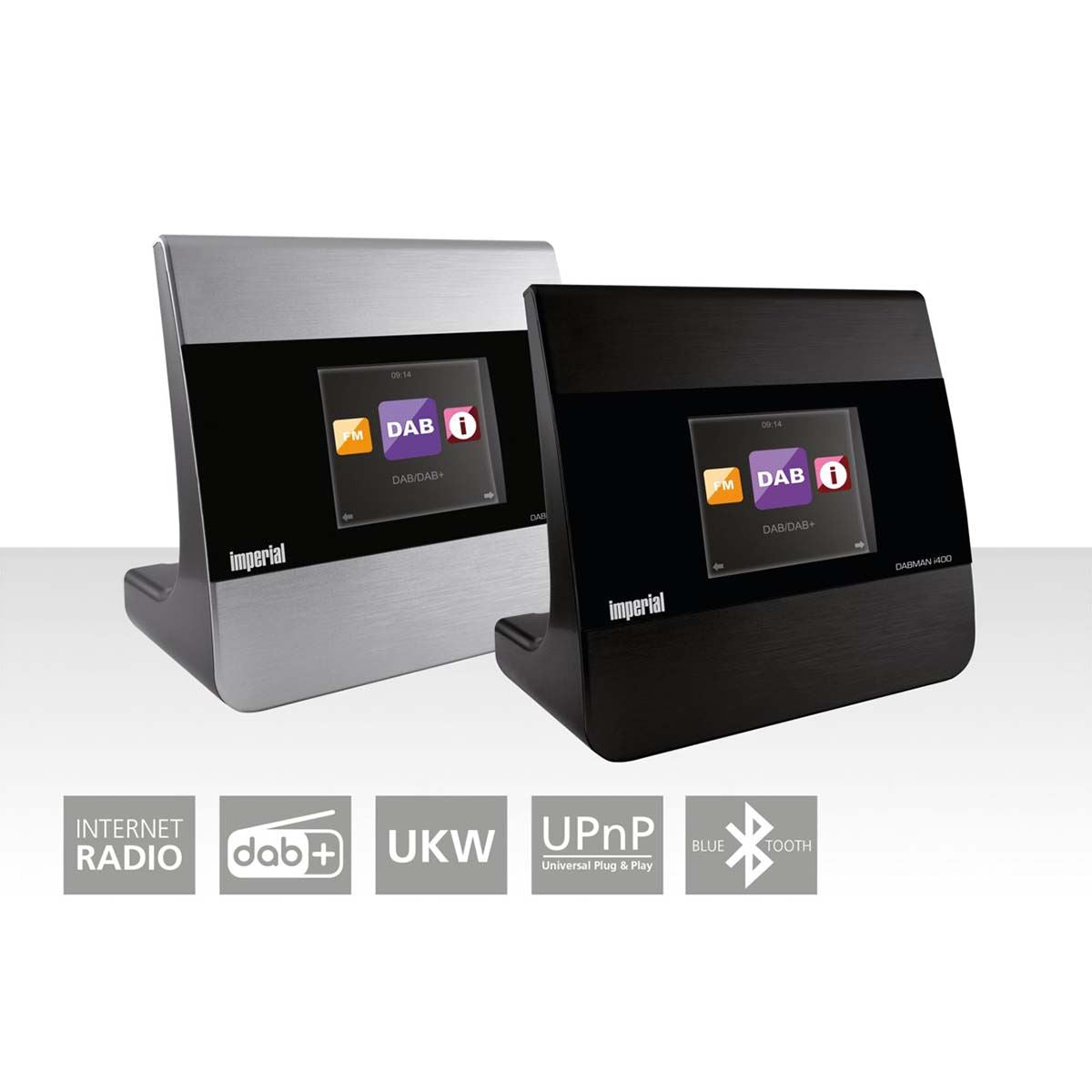 Imperial DABMAN i400 Compact Hybrid Radio DAB+ / FM / Internet / Bluetooth Silver