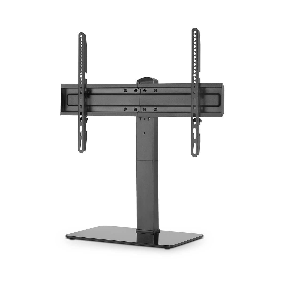 Nedis Fixed TV Desk Stand | 37 - 70 " | Maximum supported screen weight: 40 kg | Adjustable pre-fixed heights | Steel / Tempered Glass | Black