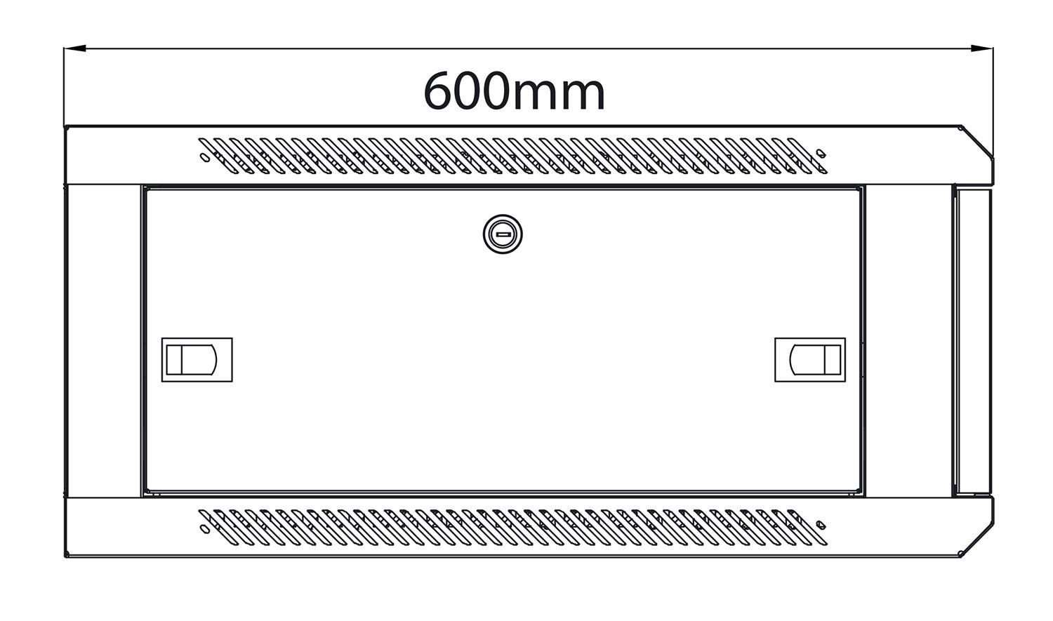 Adastra 19" Rack Cabinet with Glass Door4U x 600mm Deep