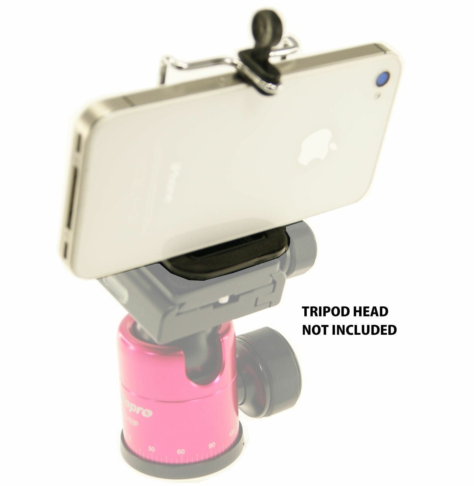 Ex-Pro Easy-on Easy-Off Tripod Mount Adapter for Mobile/Smart phones (1/4" Standard Thread ) device upto 60mm Wide - White