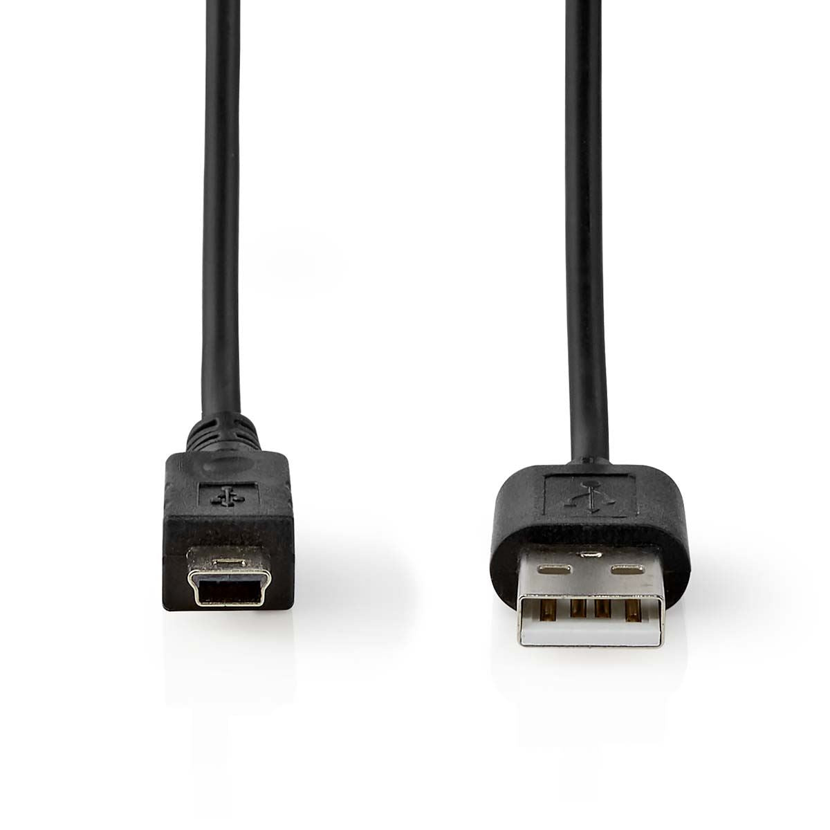Nedis USB Cable | USB 2.0 | USB-A Male | Mini 5-Pin Male | 480 Mbps | Nickel Plated | 2.00 m | Round | PVC | Black | Label