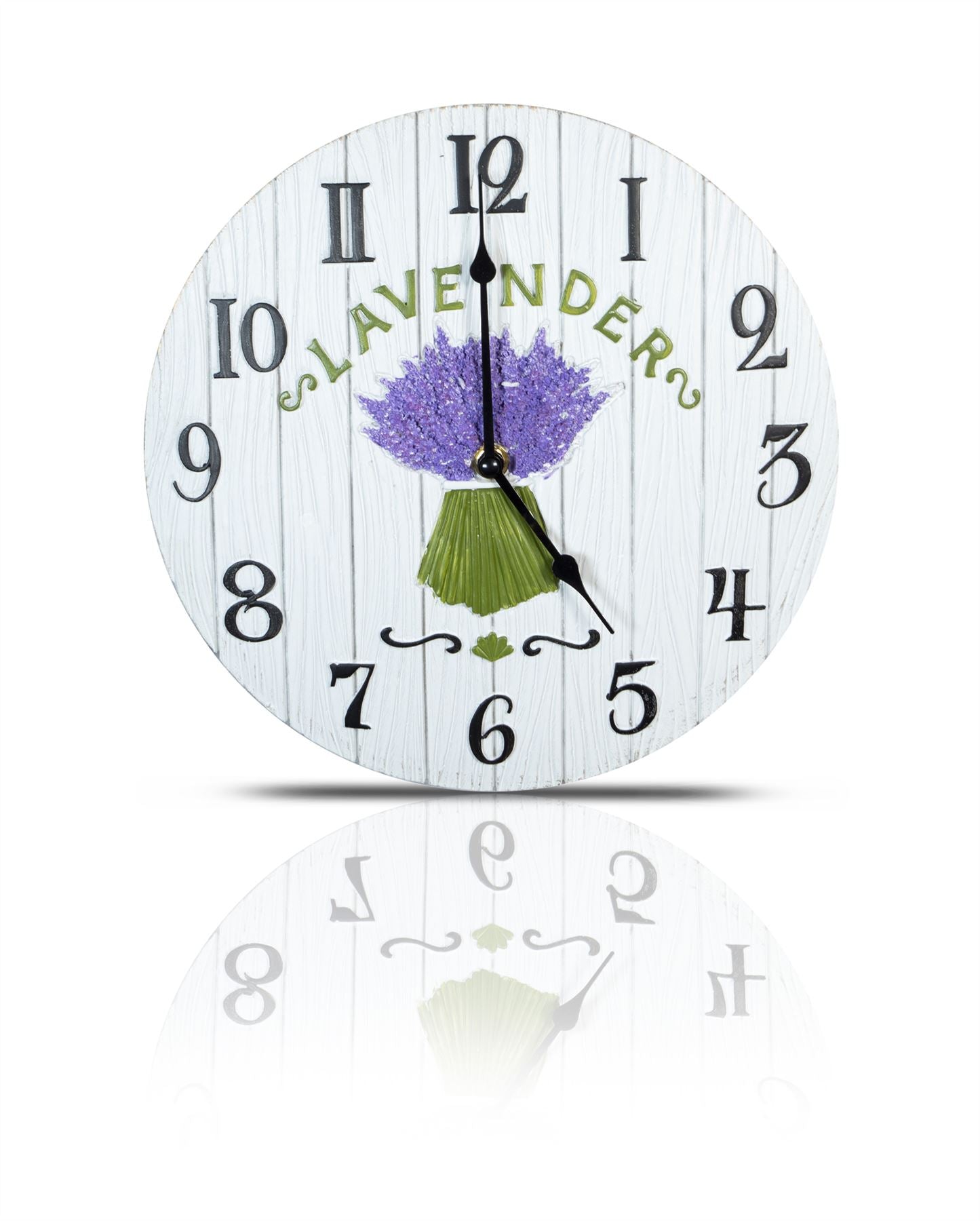 Lavender Design Outdoor/Indoor Wall Clock 27cm Round Analogue Battery Powered