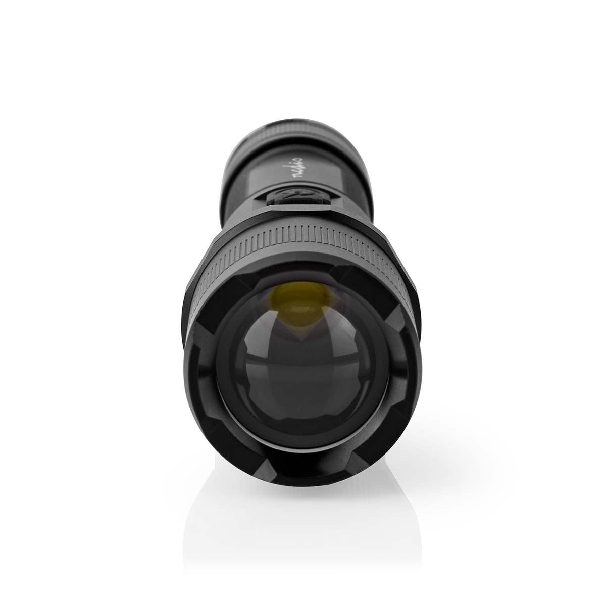 Nedis Rechargeable Led Torch with Adjustable Focus Beam, 1000 Lumens, USB-C Charging, Aluminium Alloy Housing, Power Indicator, IpX4 Splash Resistant, 110m Beam Distance