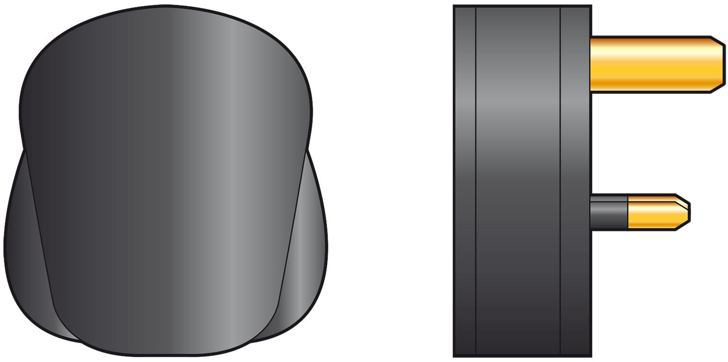 Mercury Rubber UK mains plug, 13A fuse, black