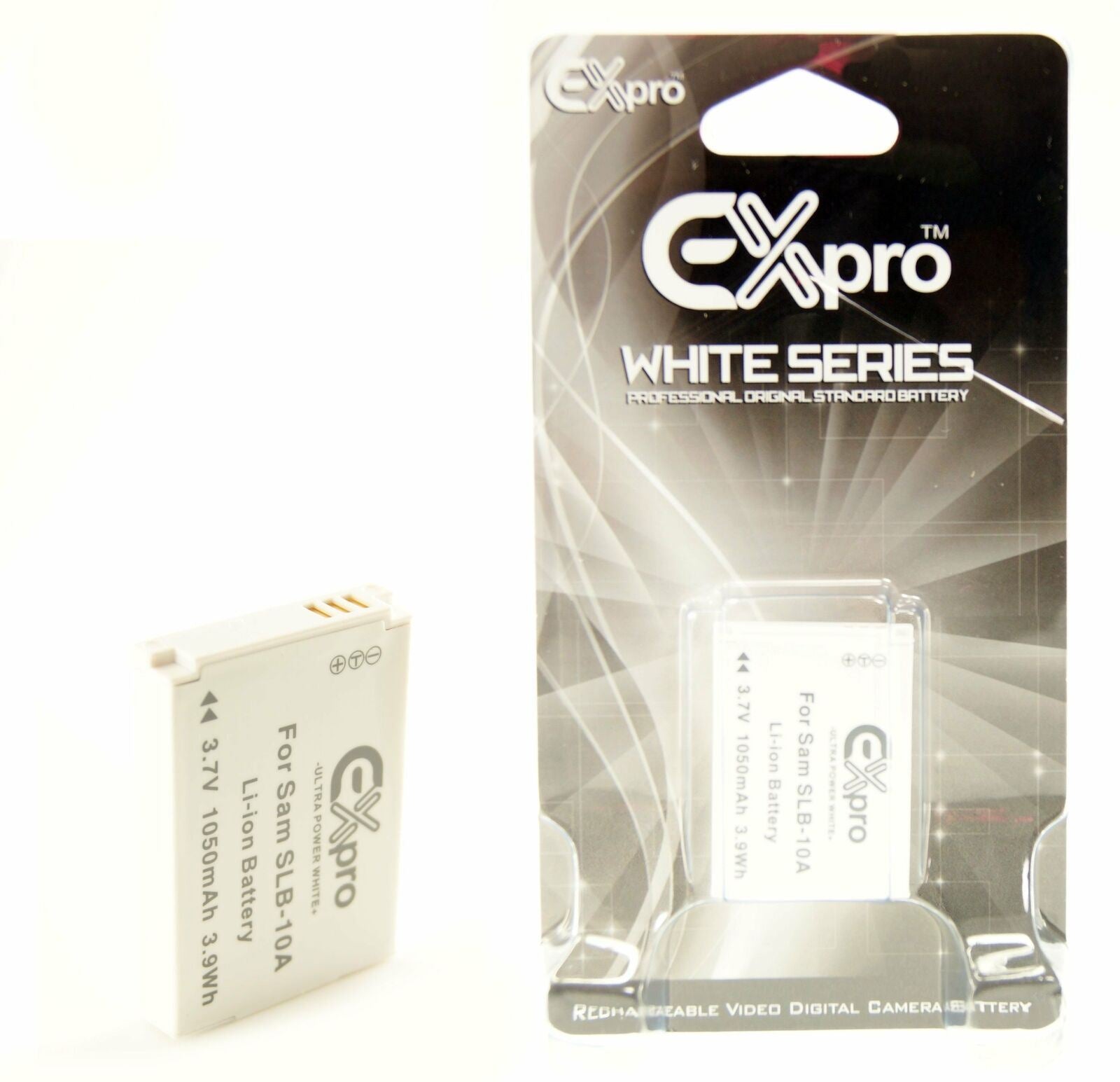 Ex-Pro SLB-10A, SLB10A Samsung White Series Li-on Digital Camera Battery