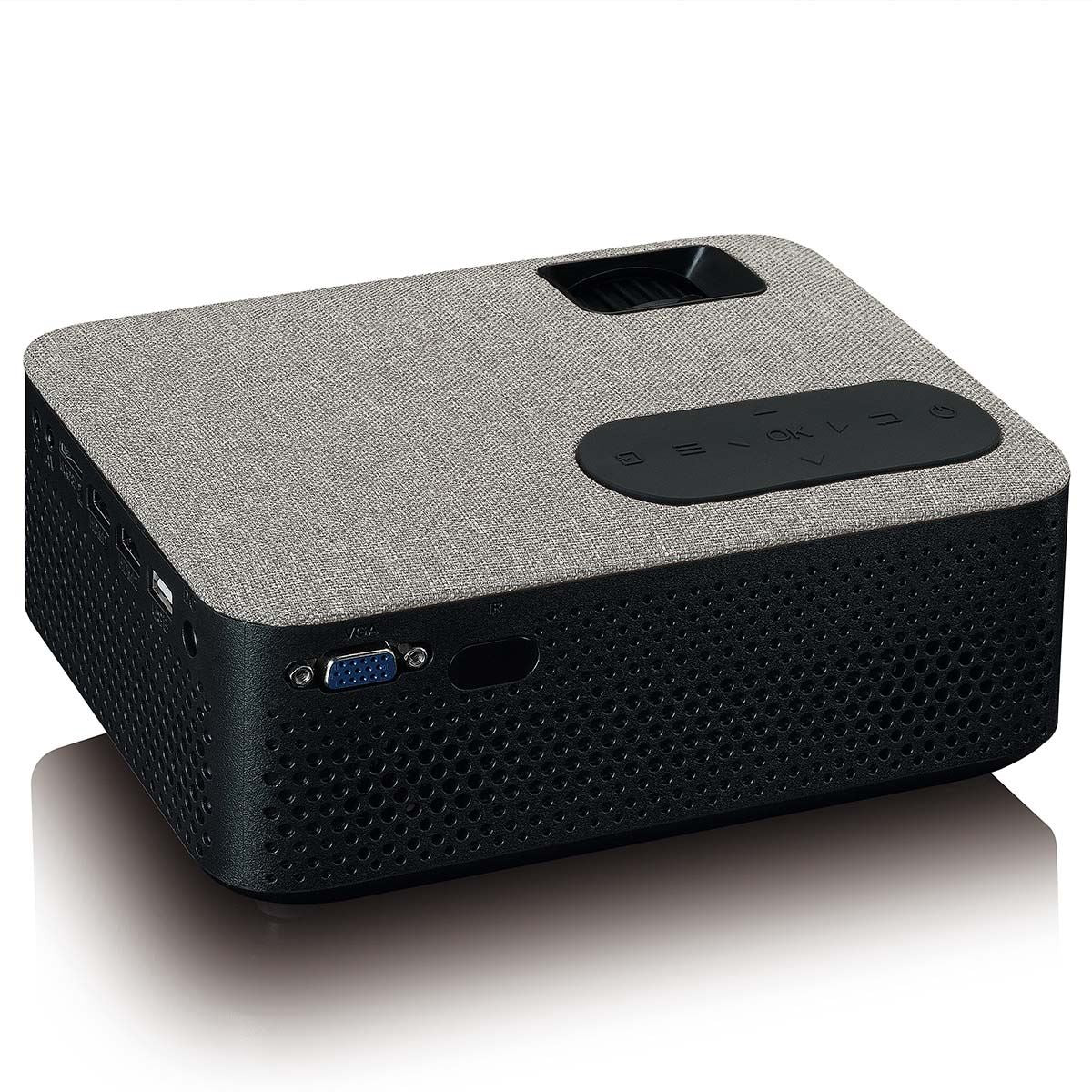 Lenco LCD Projector and Bluetooth® with high resolution, supports HD 720P content Grey