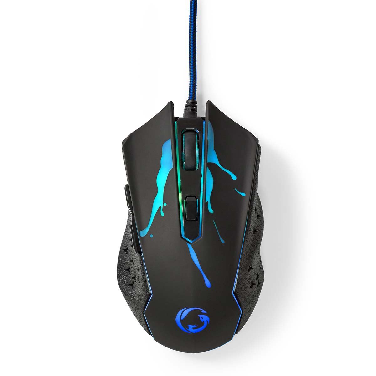 Nedis Gaming Mouse | Wired | 1200 / 1800 / 2400 / 3600 dpi | Adjustable DPI | Number of buttons: 6 | Programmable buttons | Right-Handed | 1.50 m | LED