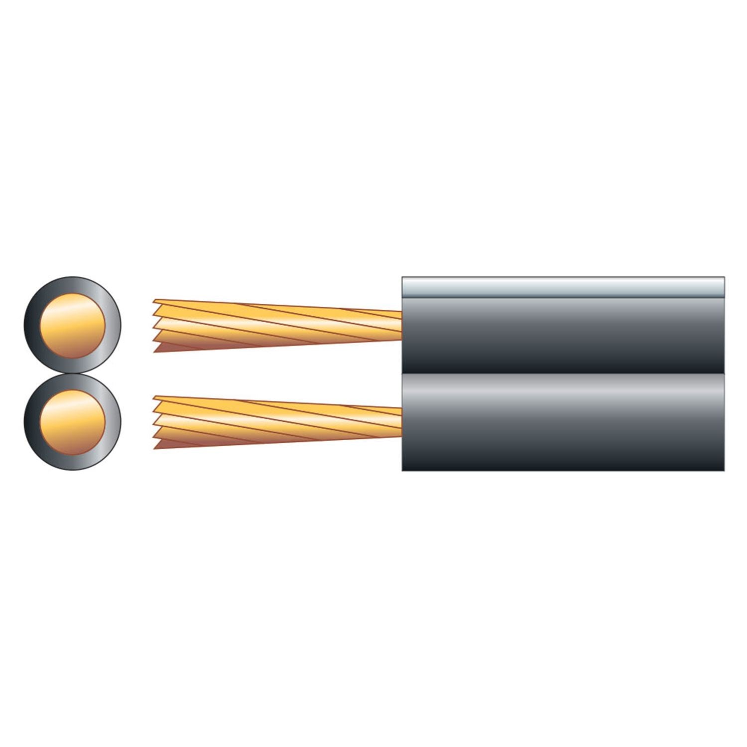 Mercury 100m Black Standard Figure 8 Speaker Cable  2 x (7x 0.18mm)