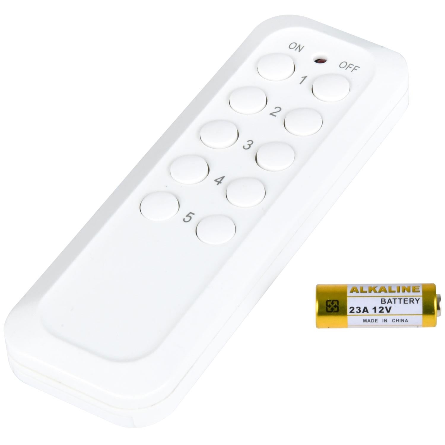 5 Wireless Remote Control Socket Set - Programmable 13A Remote Plug Adapter, 30m Range, 3120W, Self-Learning Socket