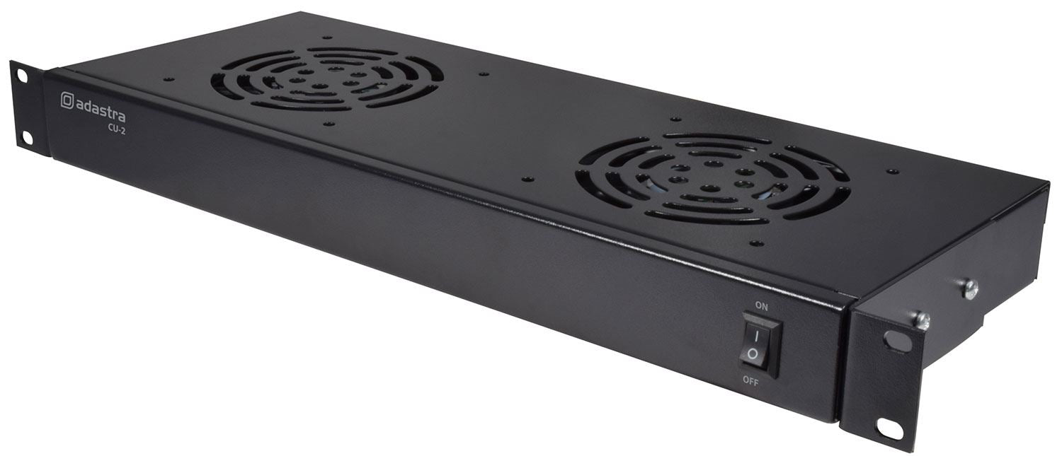 Adastra 19" Rack Mount Fan Cooling Unit for Airflow Hard Wired with 1.5 Metre UK Mains Plug