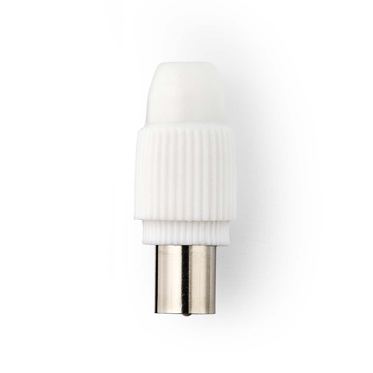 Nedis IEC (Coax) Connector | Straight | Male | Nickel Plated | 75 Ohm | Screw | Cable input diameter: 7.0 mm | Metal / PVC | White | 2 pcs | Box
