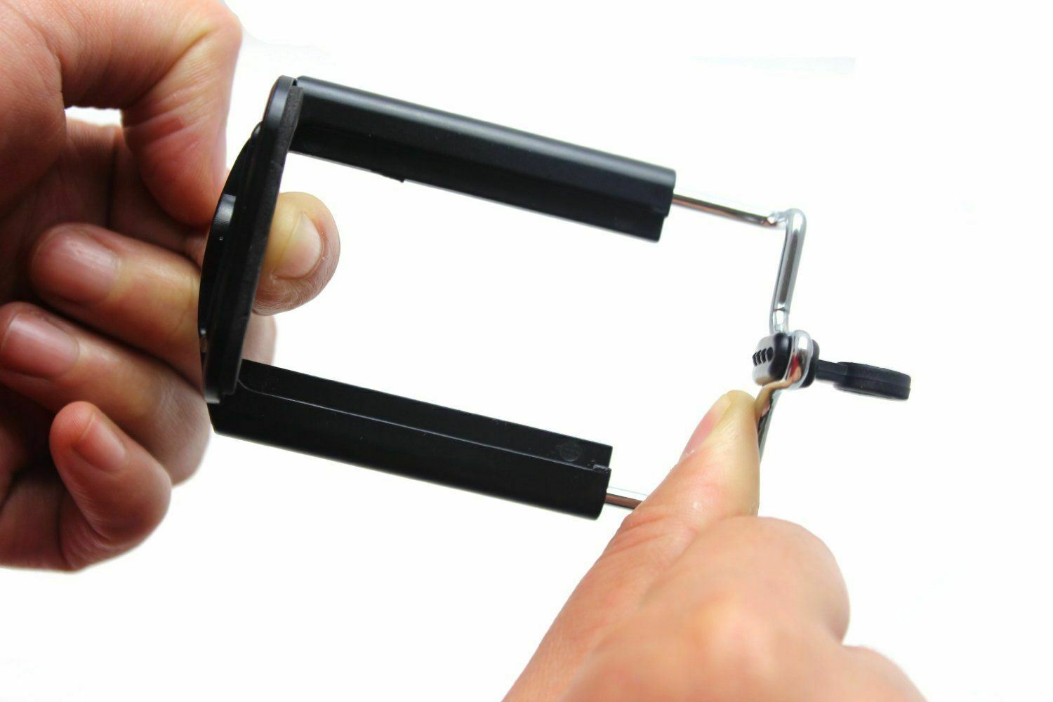 Ex-Pro Extendable Self Portrait Selfie Mono-pod With Smartphone Adjustable Holder (Use tripod mount) - Black