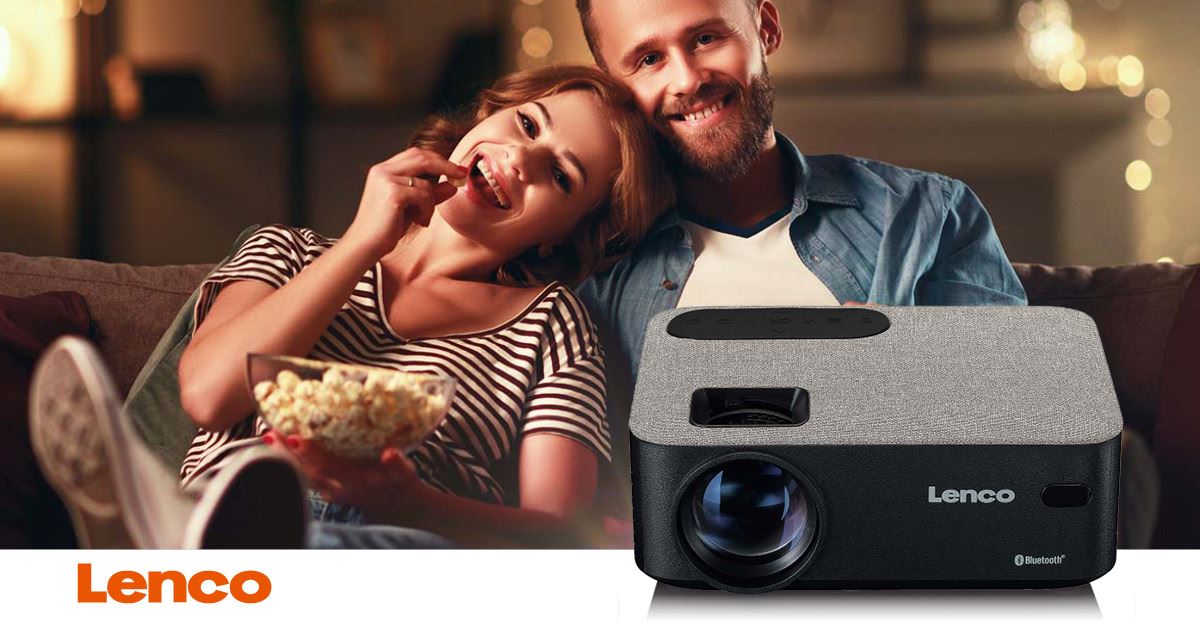 Lenco LCD Projector and Bluetooth® with high resolution, supports HD 720P content Grey