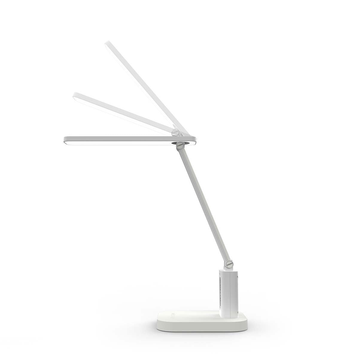 Nedis Rechargeable LED Desk Lamp with Clock - Touch Dimmable, 3 Light Modes, Alarm, Calendar, Temperature Display, Foldable Design