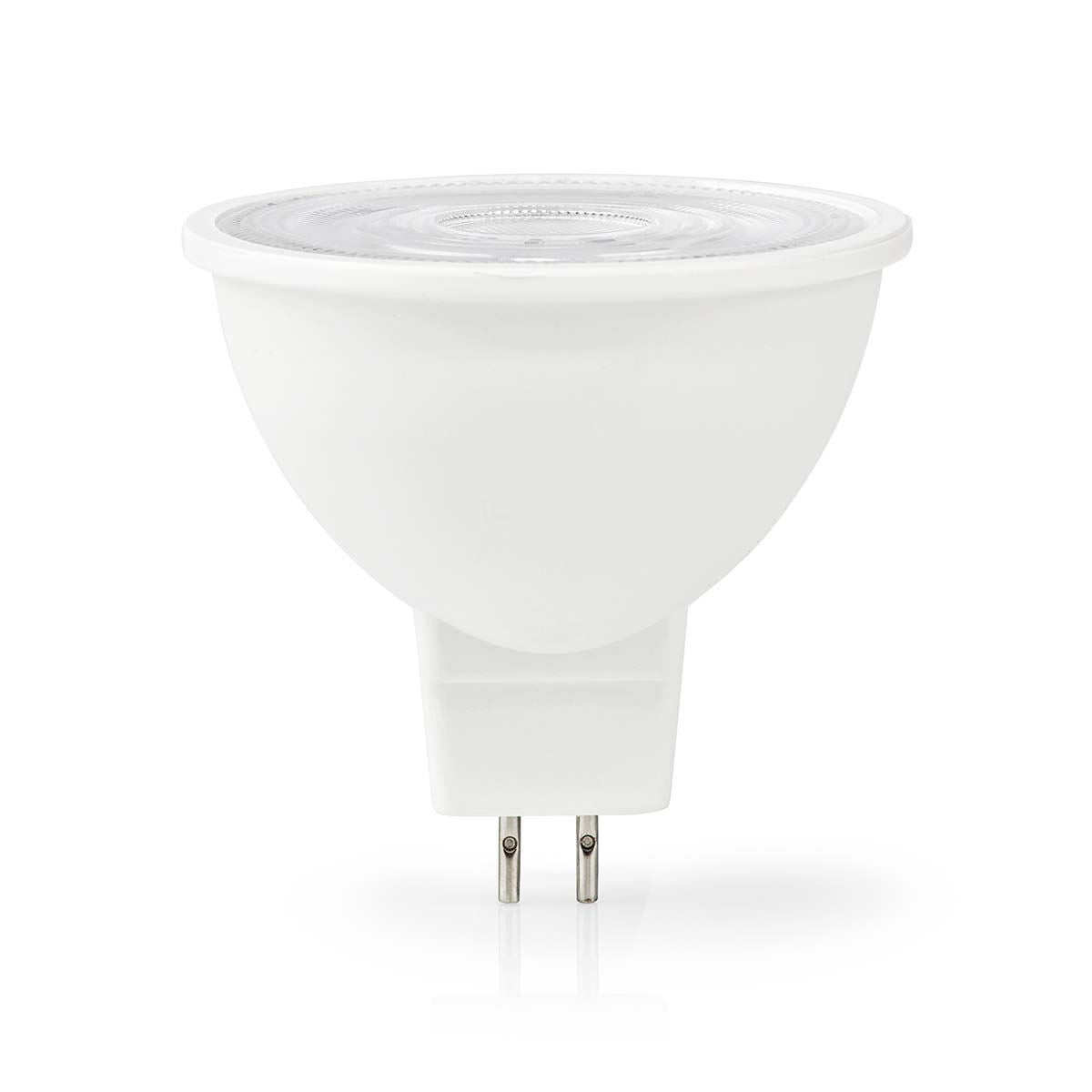Nedis MR16 Shaped LED Spot with GU5.3 Cap, 450 Lumens, 5.8W Low Power Consumption, Replaces 41W Incandescent, Warm White 2700K, 36� Beam Angle, Non-Dimmable, Plastic Body