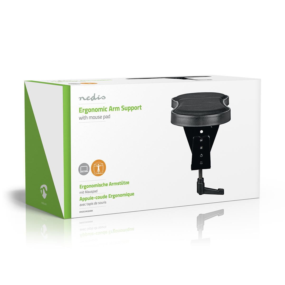 Nedis Armrest | Number of pivot points: 1 Pivot point(s) | Forearm pad length: 40 | Max. carrying capacity: 5 kg | Swivel angle: 360 ° | With mouse platform