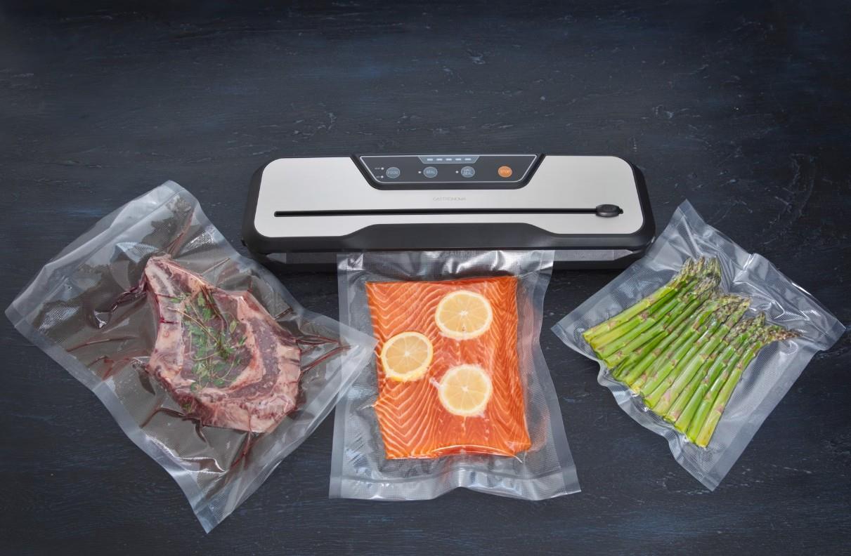 Gastronoma Vacuum Sealer Machine, 30cm Longer Seal Food Sealer for Vac/Seal/Rice/Wet/Dry Mode, Built-in Cutter and Visible LED Indicator - Stainless Steel / Black