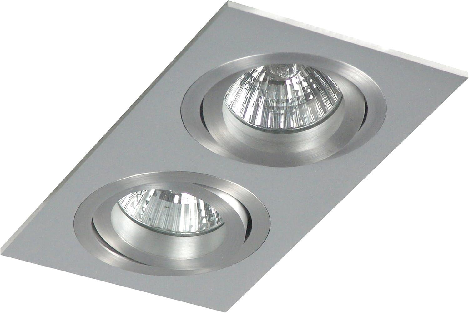 Ranex GU10 Ceiling Light Dual Directable Contemporary Downlight Spotlight Aluminium