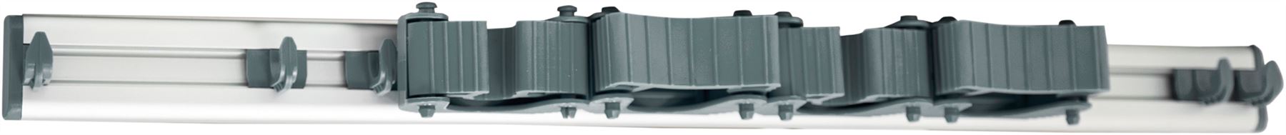 Wall Mounted 5 Rack Kitchen Storage Mop Broom Holder Organiser Brush Hanger Hook