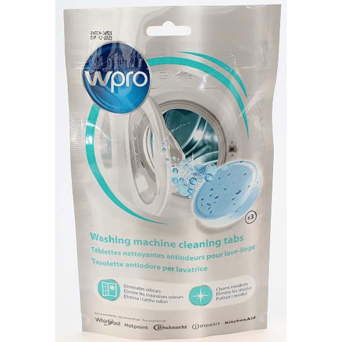 Wpro AFR301 C00376307 Powerfresh Washer Odour Prevention Tabool Cleaning Tablets Washing Machine