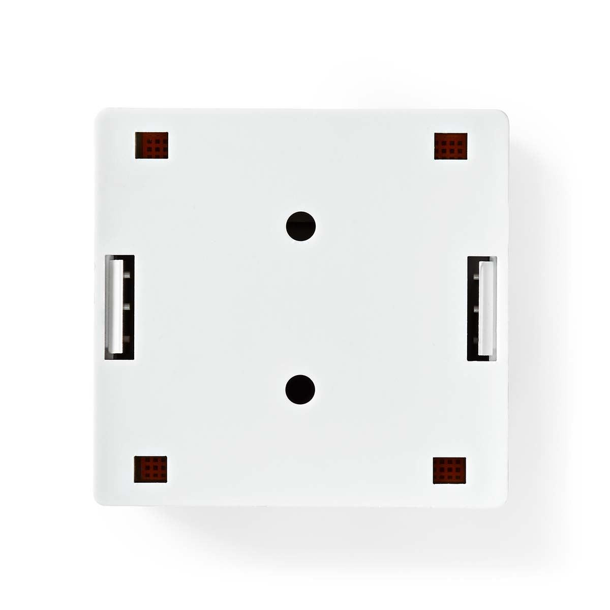 Nedis Network Wall Box | On-Wall | 2 port(s) | STP CAT6 | Straight | Female | Gold Plated | PVC | White | Box