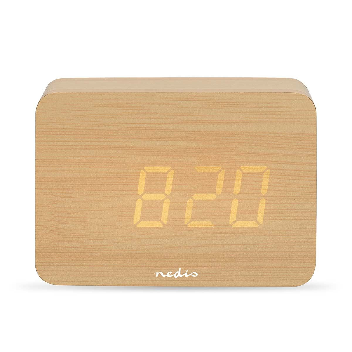 Nedis Digital Desk Alarm Clock | LED | Backlight | Snooze function | Date display | Indoor temperature | Wood