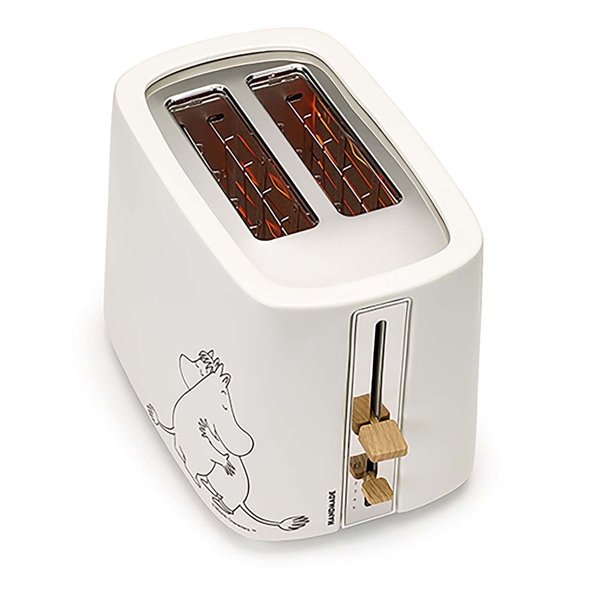 Moomin Collectables Electric Ceramic Toaster, 2 Slice , 875W - White