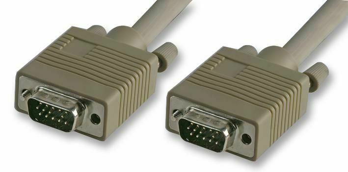 SVGA Cable | SVGA Male | SVGA Male| Nickel Plated | 2.00 m | Round | ABS | Grey