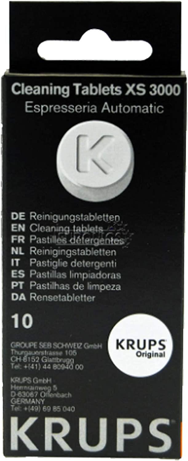 Krups XS300010 Cleaning Tablets for Espresseria Automatique Espresso Coffee Machine (1.5g x 10)