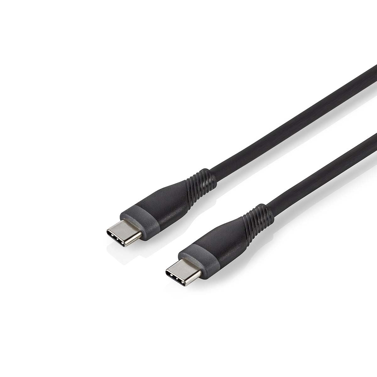 Nedis USB Cable | USB 2.0 | USB-C™ Male | USB-C™ Male | 60 W | 480 Mbps | Nickel Plated | 1.50 m | Round | Silicone | Black | Box