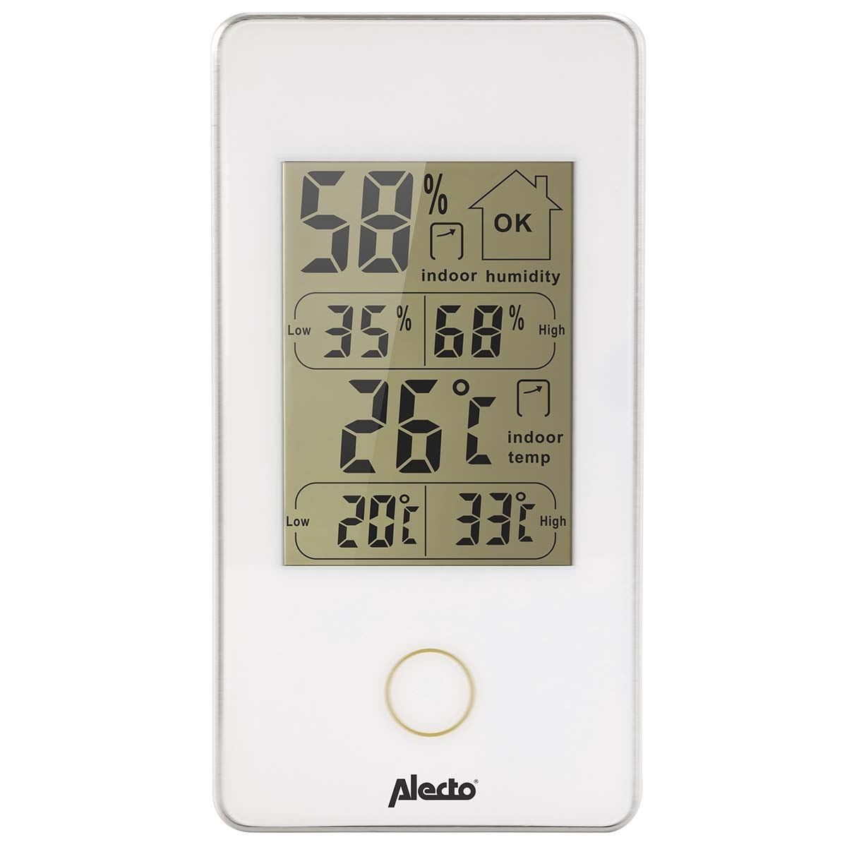 Alecto Digital Thermometer | Indoor | Indoor temperature | Indoor humidity | White